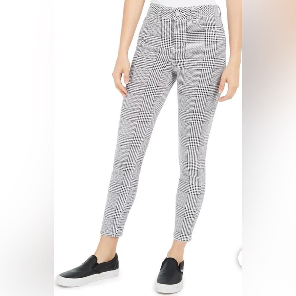 🌺👖 Indigo Rein Juniors' Houndstooth Ankle Jeans Size 13 Juniors 🌺👖